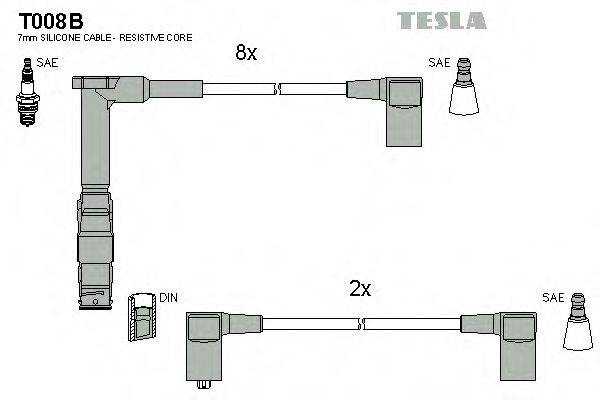 TESLA T008B Комплект проводов зажигания