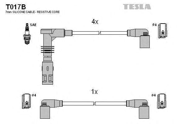 TESLA T017B Комплект дротів запалення