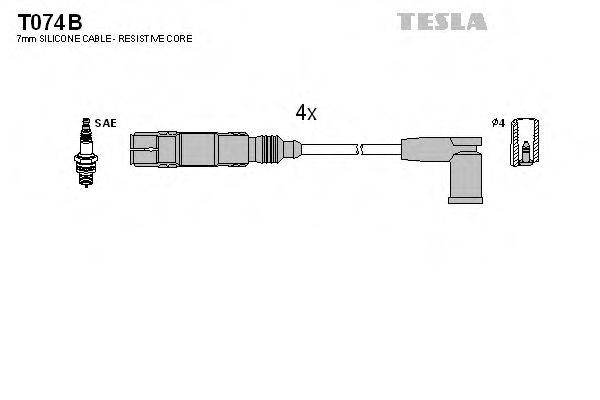 TESLA T074B Комплект проводов зажигания