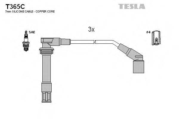 TESLA T365C Комплект проводов зажигания