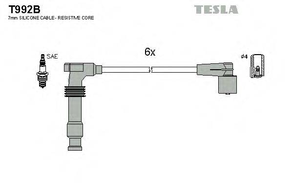 TESLA T992B Комплект дротів запалення