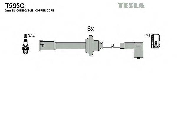 TESLA T595C Комплект дротів запалення