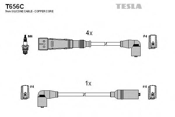 TESLA T656C Комплект проводов зажигания