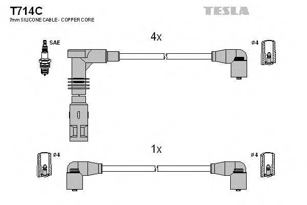 TESLA T714C Комплект проводов зажигания
