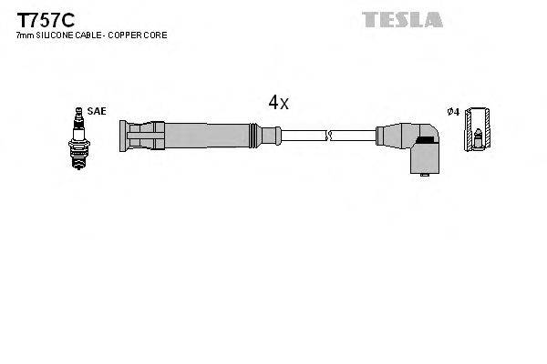 TESLA T757C Комплект дротів запалення