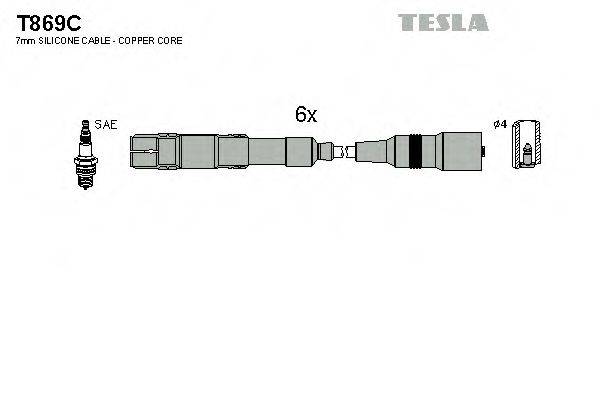 TESLA T869C Комплект проводов зажигания