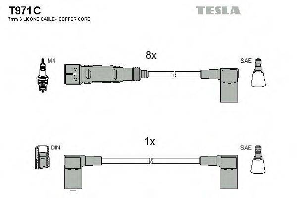 TESLA T971C Комплект проводов зажигания