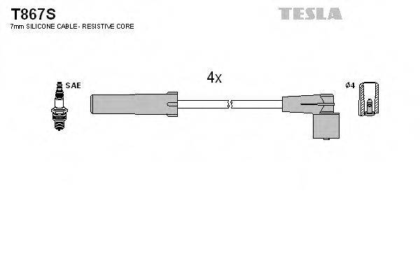TESLA T867S Комплект проводов зажигания