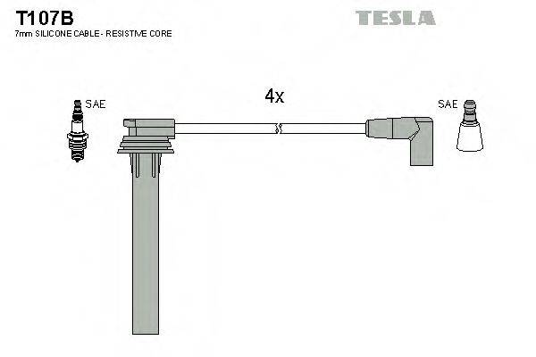 TESLA T107B Комплект проводов зажигания