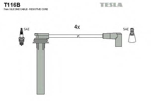 TESLA T116B Комплект дротів запалення