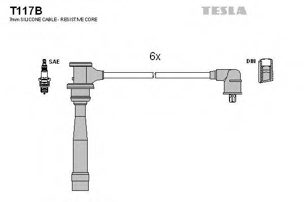 TESLA T117B Комплект проводов зажигания