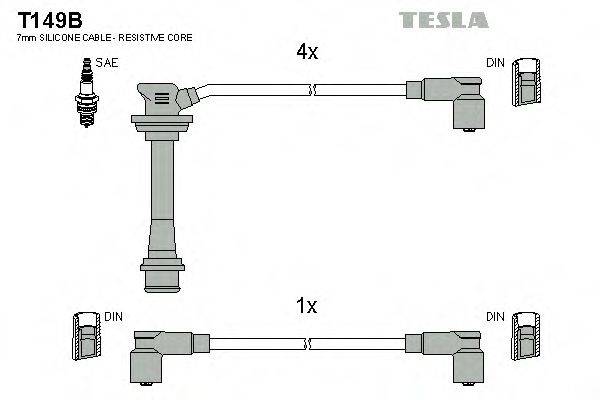 TESLA T149B Комплект проводов зажигания