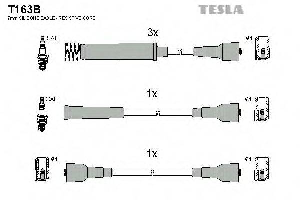 TESLA T163B Комплект проводов зажигания