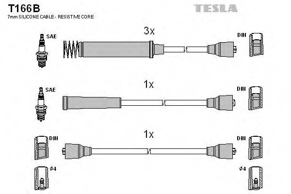 TESLA T166B Комплект проводов зажигания