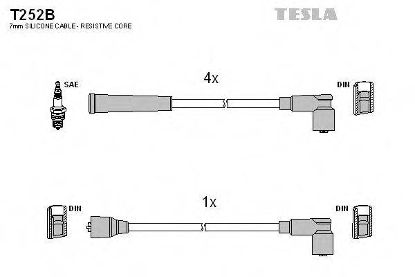 TESLA T252B Комплект проводов зажигания