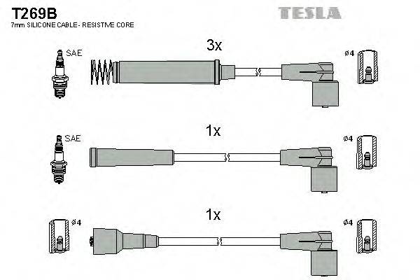 TESLA T269B Комплект дротів запалення
