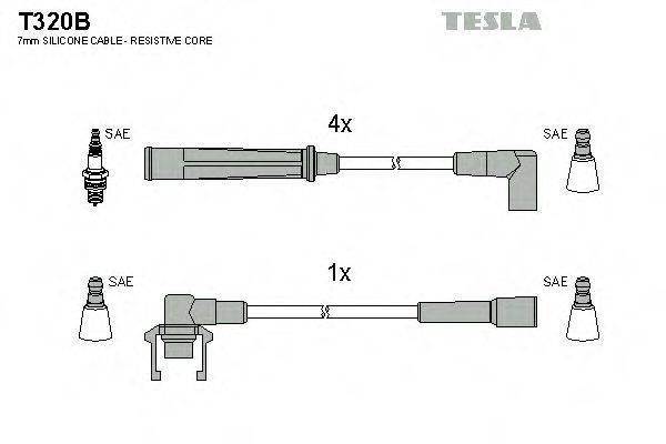 TESLA T320B Комплект проводов зажигания