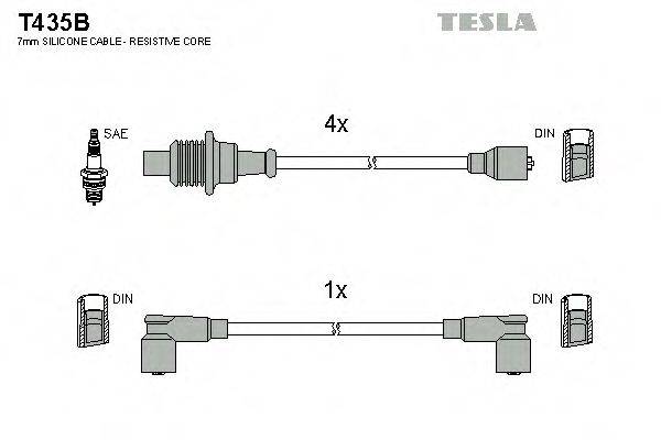 TESLA T435B Комплект проводов зажигания