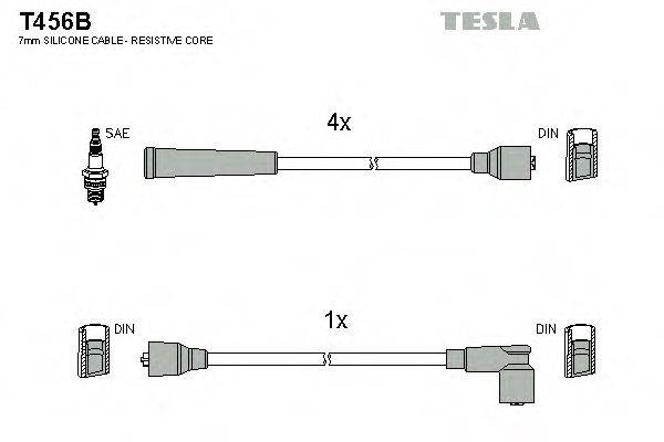 TESLA T456B Комплект проводов зажигания