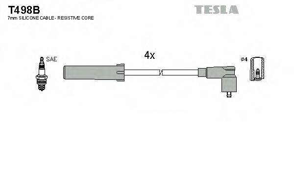 TESLA T498B Комплект проводов зажигания