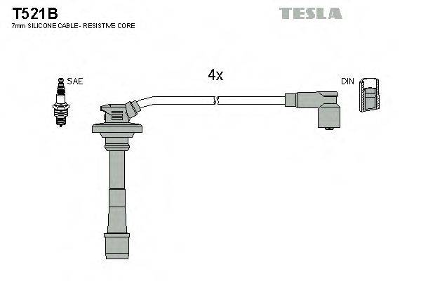 TESLA T521B Комплект проводов зажигания