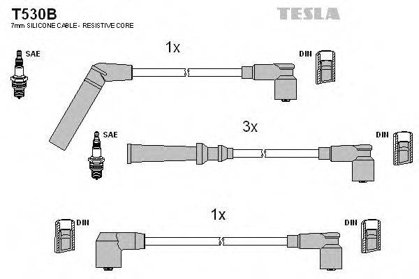 TESLA T530B Комплект дротів запалення