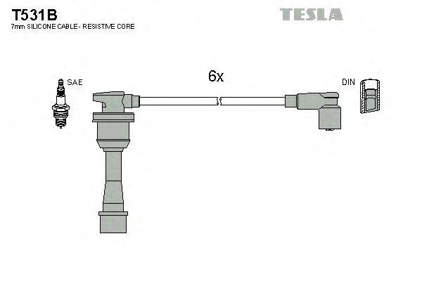 TESLA T531B Комплект проводов зажигания