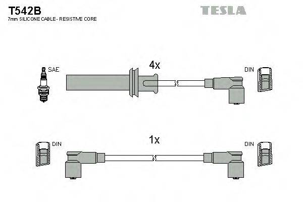 TESLA T542B Комплект проводов зажигания