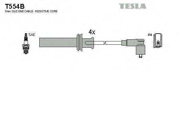 TESLA T554B Комплект проводов зажигания