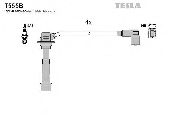 TESLA T555B Комплект проводов зажигания