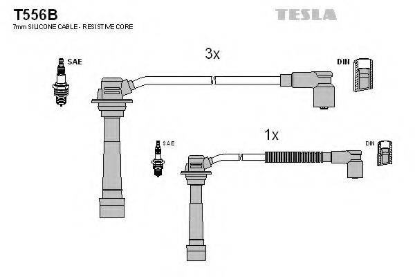 TESLA T556B Комплект проводов зажигания