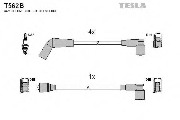 TESLA T562B Комплект проводов зажигания