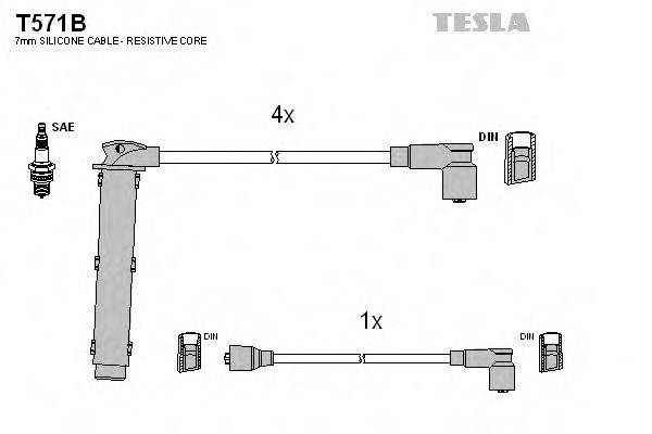 TESLA T571B Комплект проводов зажигания