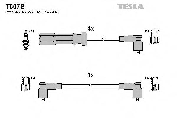 TESLA T607B Комплект проводов зажигания