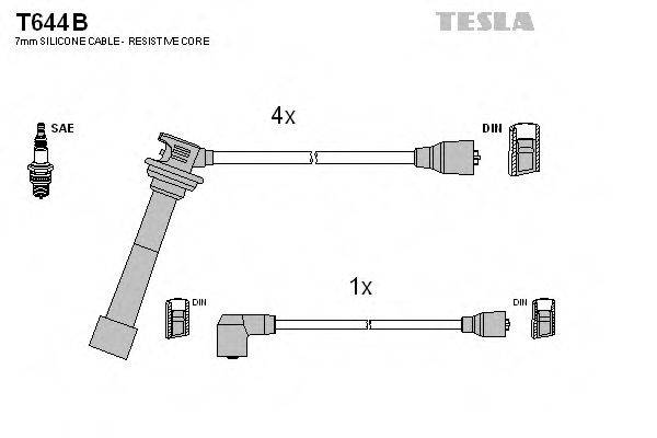 TESLA T644B Комплект проводов зажигания