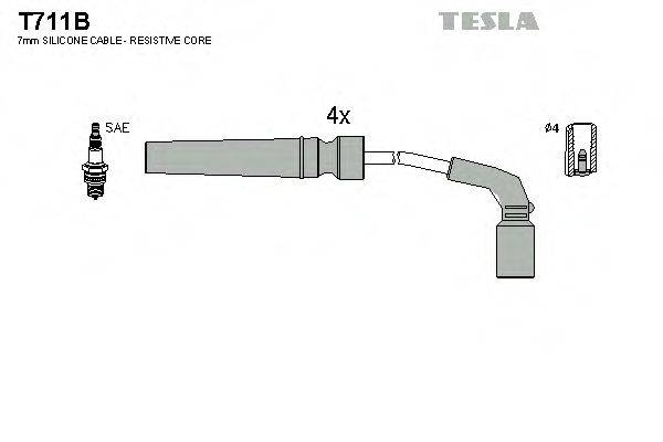 TESLA T711B Комплект проводов зажигания