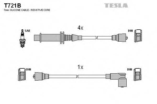 TESLA T721B Комплект проводов зажигания