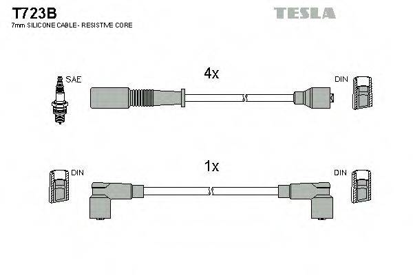 TESLA T723B Комплект проводов зажигания