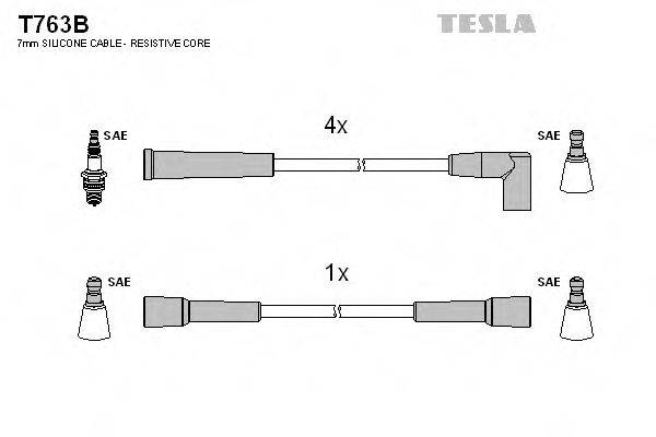 TESLA T763B Комплект проводов зажигания