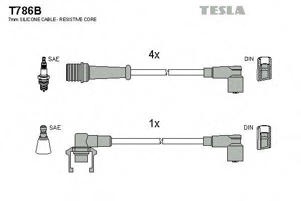 TESLA T786B Комплект проводов зажигания