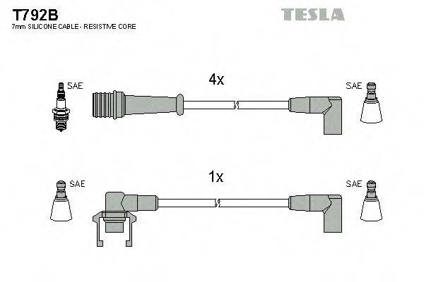 TESLA T792B Комплект проводов зажигания