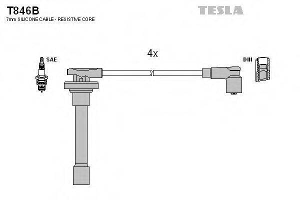TESLA T846B Комплект проводов зажигания