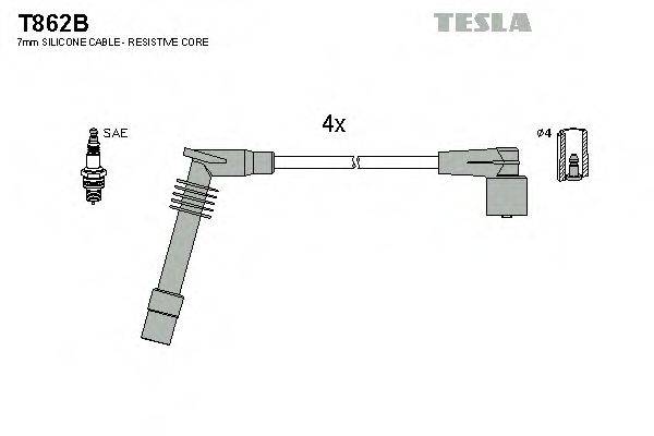 TESLA T862B Комплект проводов зажигания