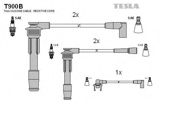TESLA T900B Комплект проводов зажигания