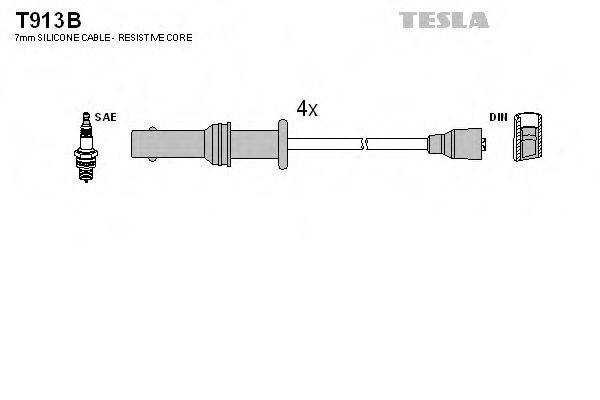 Комплект проводов зажигания TESLA T913B