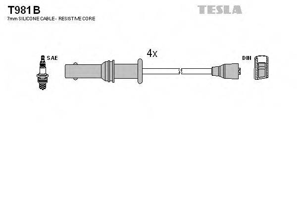 TESLA T981B Комплект проводов зажигания