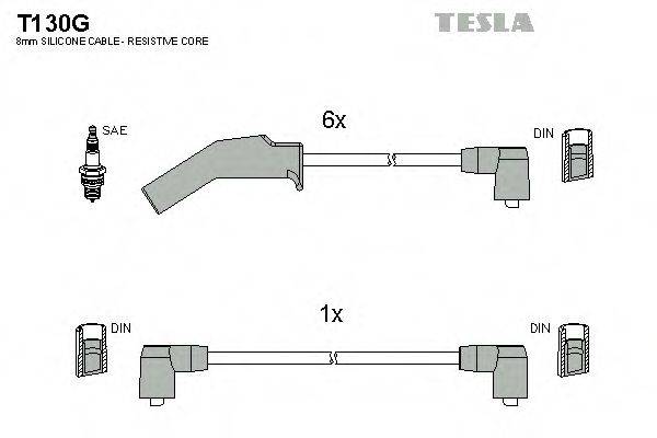 Комплект проводов зажигания TESLA T130G