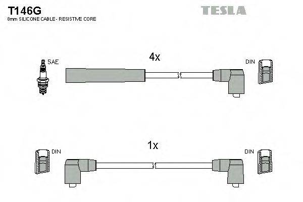 TESLA T146G Комплект проводов зажигания