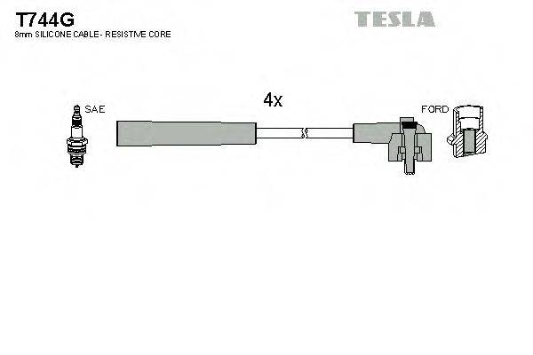TESLA T744G Комплект дротів запалення