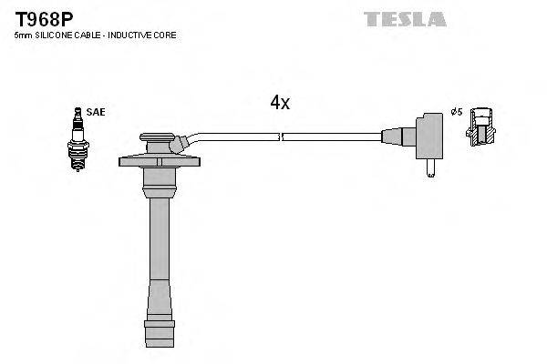 TESLA T968P Комплект проводов зажигания